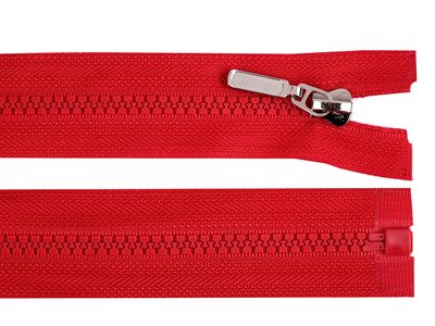 Kostěný zip No 5 délka 80 cm s ozdobným jezdcem{% if variant.name %} – 148 červená{% endif %}