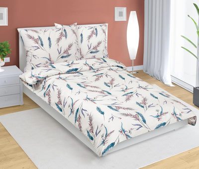 Bavlněné povlečení Béžová,Modrá 90/504{% if product.brand.name %} – Bellatex{% endif %}