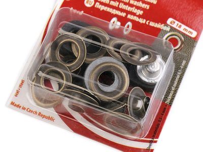Průchodky s podložkou Ø8 mm na koženou galanterii{% if variant.name %} – staromosaz{% endif %}