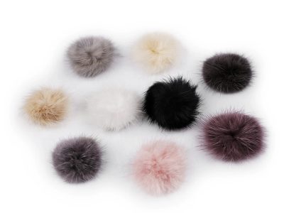 Aplikace kožešinová bambulka Ø3 cm 10 kusů{% if product.brand.name %} – Galanterka{% endif %}