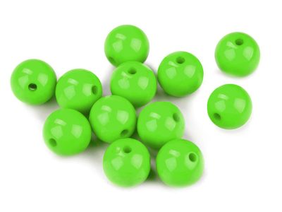 Plastové korálky Color Ø12 mm balení 25 KUSŮ{% if variant.name %} – 7 (S029) zelená světlá{% endif %}