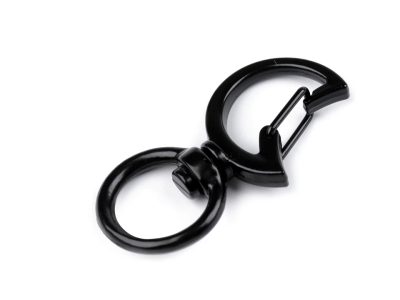 Kovová karabina s obrtlíkem kočka průvlek 12 mm 2 kusy{% if variant.name %} – 3 černá{% endif %}