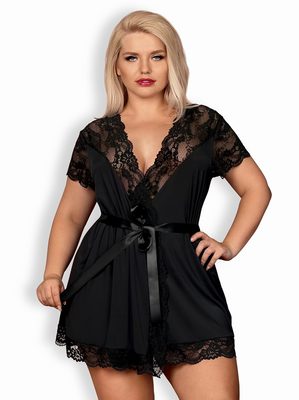 Elegantní župan 810 - PEI black XXL{% if product.brand.name %} – Obsessive{% endif %}