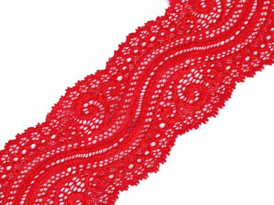 Elastická krajka / vsadka šíře 65 mm METRÁŽ{% if variant.name %} – 9 červená{% endif %}