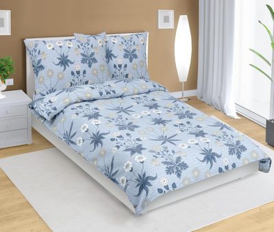 Povlečení krepové Modrá 80/583{% if variant.name %} – 140x220, 70x90 cm{% endif %}