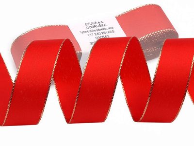 Stuha taftová šíře 25 mm s lurexem návin 10 metrů{% if product.brand.name %} – Galanterka{% endif %}