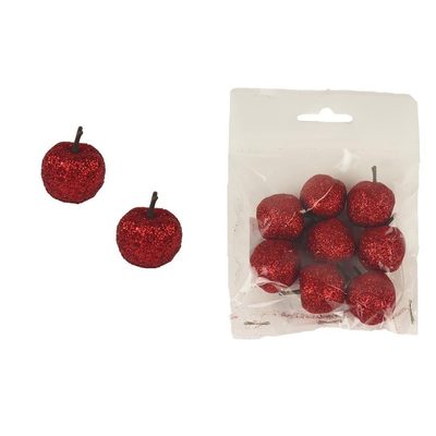 Dekorace jablko, 8ks X4378-08 - 2,2 x 2 / 3 cm{% if product.brand.name %} – Morex{% endif %}