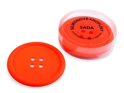 Silikonové knoflíky sada 4 ks{% if variant.name %} – 9 oranžová reflexní{% endif %}
