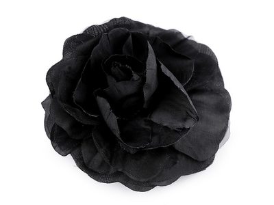 Brož / ozdoba růže Ø10 cm{% if variant.name %} – 6 černá{% endif %}