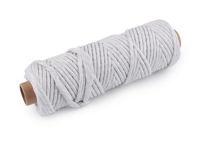 Bavlněná šňůra macrame Ø5 mm návin 50 m{% if variant.name %} – 5 šedá nejsv.{% endif %}