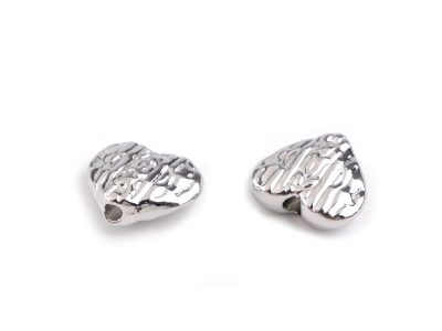 Kovový korálek srdce 10x12 mm 5 kusů{% if product.brand.name %} – Galanterka{% endif %}