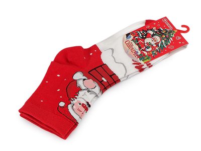Dámské / dívčí vánoční ponožky{% if variant.name %} – 4 bílo červená Santa{% endif %}