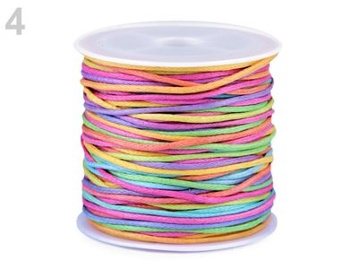 Šňůra bavlněná Ø1 mm multicolor návin 20 metrů{% if variant.name %} – 4 růžová{% endif %}