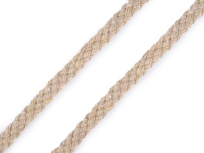 Oděvní šňůra / bavlněná příze / knot Ø5 mm splétaná, návin 45 m{% if variant.name %} – 3 režná{% endif %}