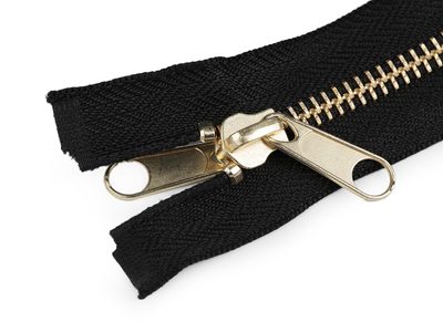 Zip stanový mosazný šíře 6 mm s oboustranným jezdcem délka 250 cm{% if product.brand.name %} – Stoklasa{% endif %}