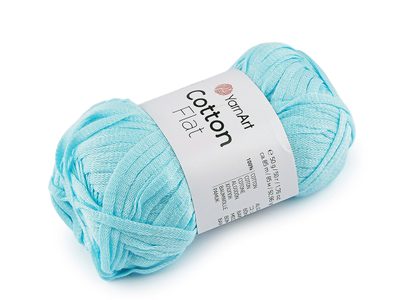 Bavlněná pletací příze Cotton Flat 50 g{% if variant.name %} – 4 (6725) modrá andělská{% endif %}