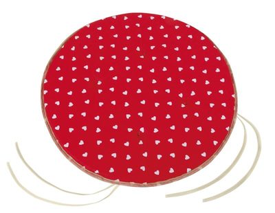Sedák Adéla kulatý hladký Červená,Bílá 79/327 průměr 40 cm{% if product.brand.name %} – Bellatex{% endif %}