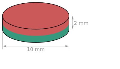 Magnet KT-10-02-N balení 20 kusů – fotka 2