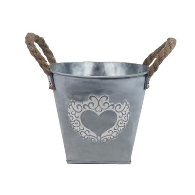 Květináč plechový K4277/2 - 17 x 17,5 x 15 / 20,5 cm{% if product.brand.name %} – Morex{% endif %}