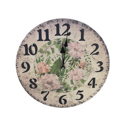 Dekorační Hodiny pr. 34cm - KVĚTINY 355218{% if product.brand.name %} – Morex{% endif %}