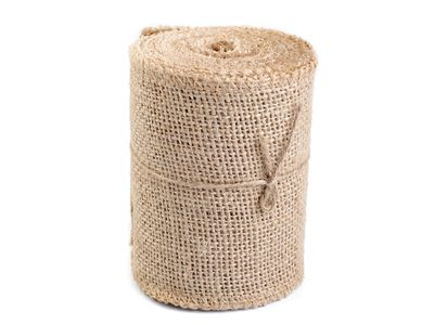 Jutová stuha šíře 10 cm návin 4,5 metru{% if product.brand.name %} – Galanterka{% endif %}