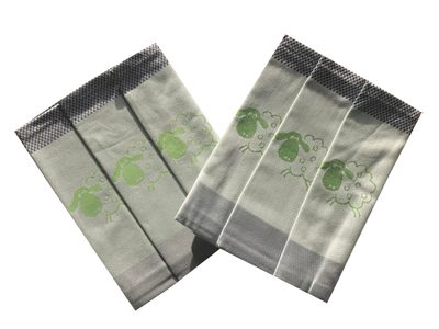 Utěrka Extra savá 50x70 Ovečky kostka zelená - 3 ks – fotka 1