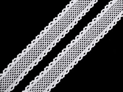 Krajka / vsadka paličkovaná šíře 34 mm METRÁŽ{% if product.brand.name %} – Galanterka{% endif %}