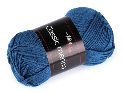 Pletací příze Classic Merino 50 g{% if variant.name %} – 3 (61300) modrá{% endif %}