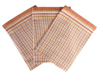 Utěrky Bambus Kostka malá oranžová 50x70 cm -3 ks - Svitap