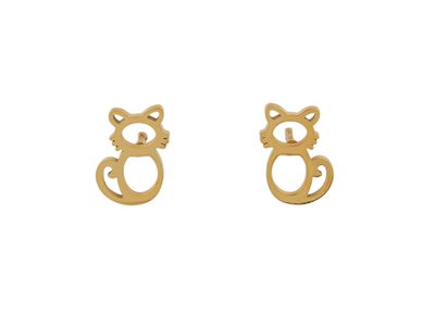 Náušnice z nerezové oceli kočka{% if product.brand.name %} – Stoklasa{% endif %}