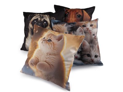 Sametový povlak na polštář pes, kočka 45x45 cm{% if product.brand.name %} – Stoklasa{% endif %}
