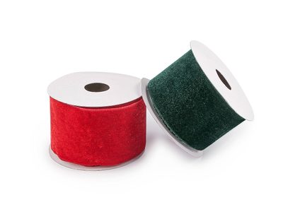 Sametová stuha na cívce ve vánočních barvách šíře 50 mm, návin 2,7 m{% if product.brand.name %} – Stoklasa{% endif %}