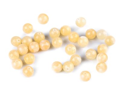 Minerální korálky Jadeit žlutý Ø6 mm 16 kusů{% if product.brand.name %} – Galanterka{% endif %}