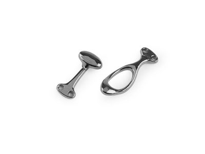 Kovové ozdobné zapínání 10x36 mm{% if variant.name %} – 2 nikl černý{% endif %}