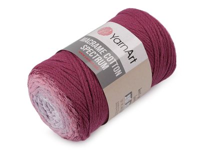 Pletací příze Macrame Cotton Spectrum 250 g{% if variant.name %} – 3 (1314) vínová fuchsie{% endif %}