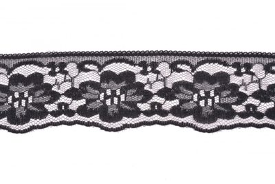 Černá Silonová Krajka 0045: Šíře 4,5 cm, Prodáváno na Metry{% if product.brand.name %} – Galanterka{% endif %}