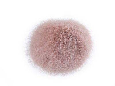 Kožešinová bambule s poutkem Ø6 cm{% if variant.name %} – 3 pudrová{% endif %}
