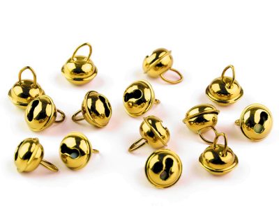 Rolničky Ø12 mm s háčkem 5 kusů{% if variant.name %} – 4 (14 mm) zlatá{% endif %}