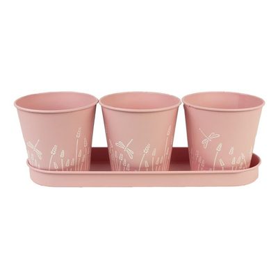 Sada 3 květináčů s táckem K2585-05{% if product.brand.name %} – Morex{% endif %}