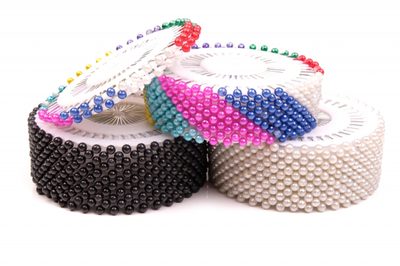 Špendlíky s plastovou hlavičkou délka 38 mm 40 kusů – fotka 1