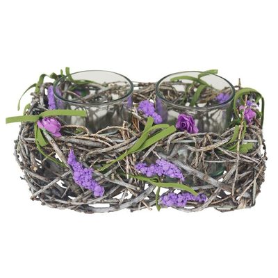 Svícen na 2 svíčky P1333 - 22 x 11 x 10 cm{% if product.brand.name %} – Morex{% endif %}