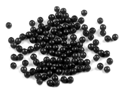 Plastové voskové korálky / perly Glance Ø4 mm 10g{% if variant.name %} – F75 černá{% endif %}