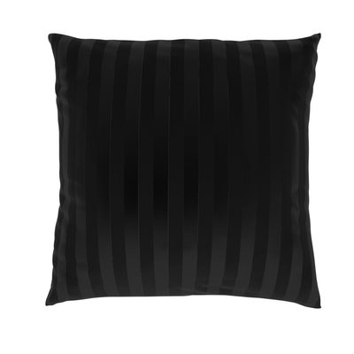 Povlak na polštář saténový s proužkem ČERNÝ{% if variant.name %} – 70x90cm{% endif %}