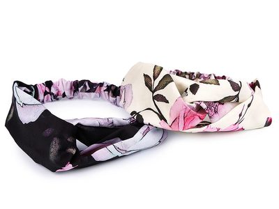 Látková čelenka pin-up překřížená s květy růže{% if product.brand.name %} – Stoklasa{% endif %}