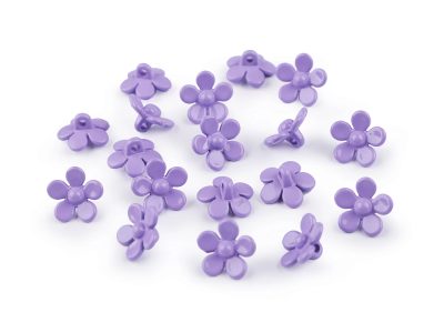 Plastové knoflíky / korálky květ Ø15 mm 5 g{% if variant.name %} – 4 fialová lila{% endif %}