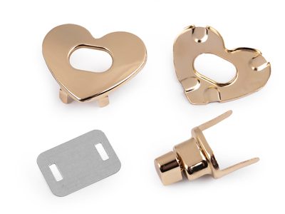 Sada zapínání na kabelku srdce 32x26 mm{% if product.brand.name %} – Stoklasa{% endif %}