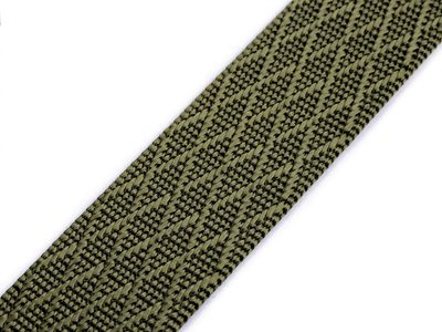 Oboustranný popruh lesklý šíře 38 mm METRÁŽ{% if variant.name %} – 3 zelená{% endif %}