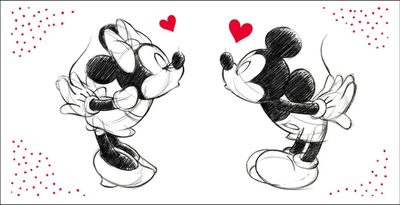JERRY FABRICS Osuška Mickey a Minnie in love 03 Bavlna - Froté, 70/140 cm{% if product.brand.name %} – {% endif %}