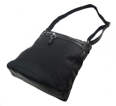 TESSRA Velká černá crossbody dámská kabelka D5580 – fotka 3