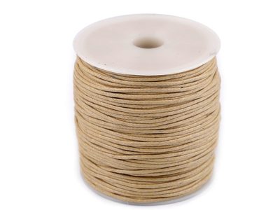 Šňůra bavlněná Ø1,5-2 mm voskovaná návin 80 metrů{% if variant.name %} – 9 režná tmavá{% endif %}